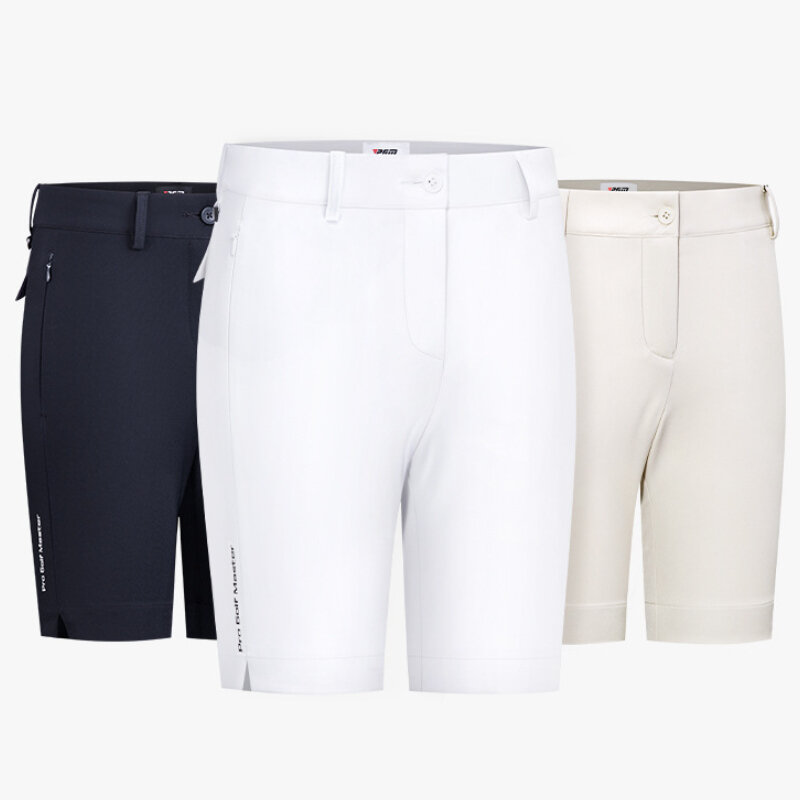 PGM pantalones cortos de Golf para mujer, impermeable Pantalón elástico, medio pantalón con bolsillo con cremallera, ropa deportiva para mujer, ropa de tenis