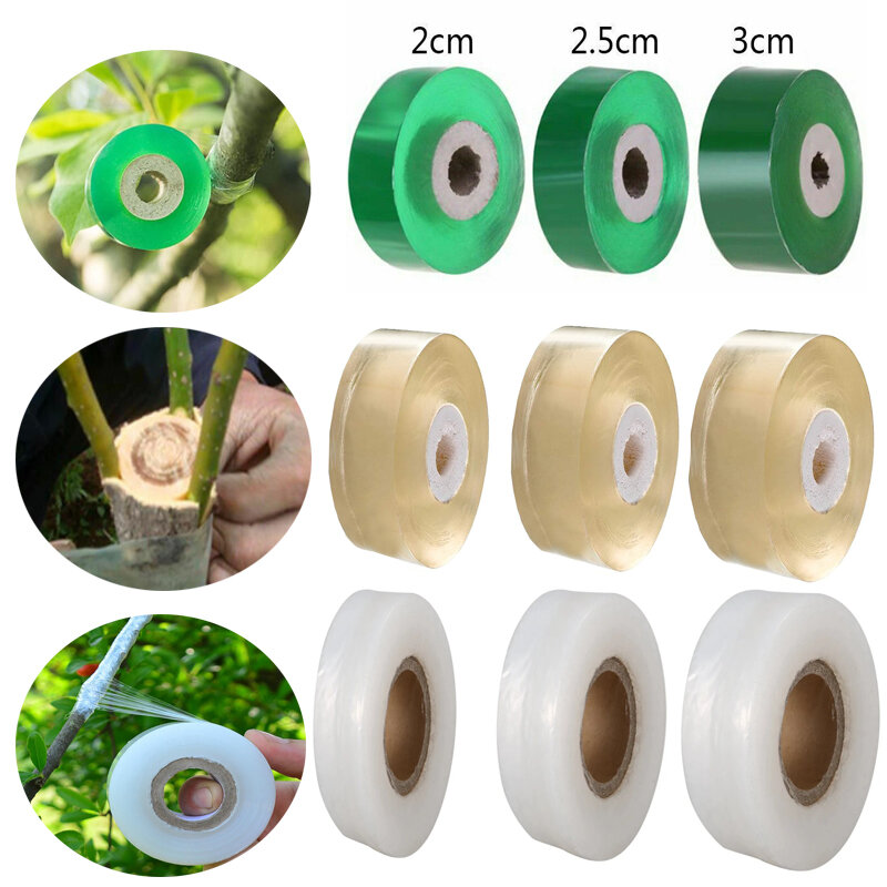 100/200 meters 2/2.5/3CM Grafting Tape Stretchable Self Adhesive Grafting Film Special Fruit Tree Grafting Tool Garden Bind Tape