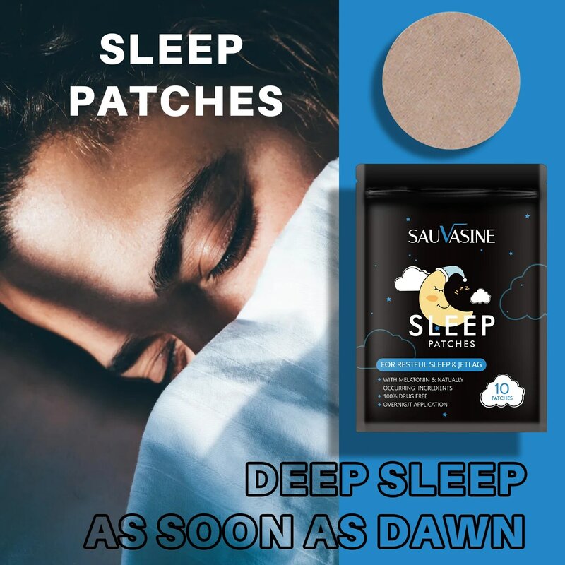 10 قطعة التصحيح الطبيعي نعسان تعزيز النوم المعونة النوم ملصق تحسين الأرق تخفيف التوتر القلق تدليك الجمال الصحة