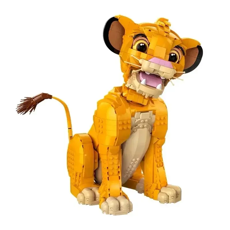 21349 smoking kot 43247 lew Model zwierzęcia klocki układają Cute Cartoon klocki Puzzle zabawki dla dzieci prezenty