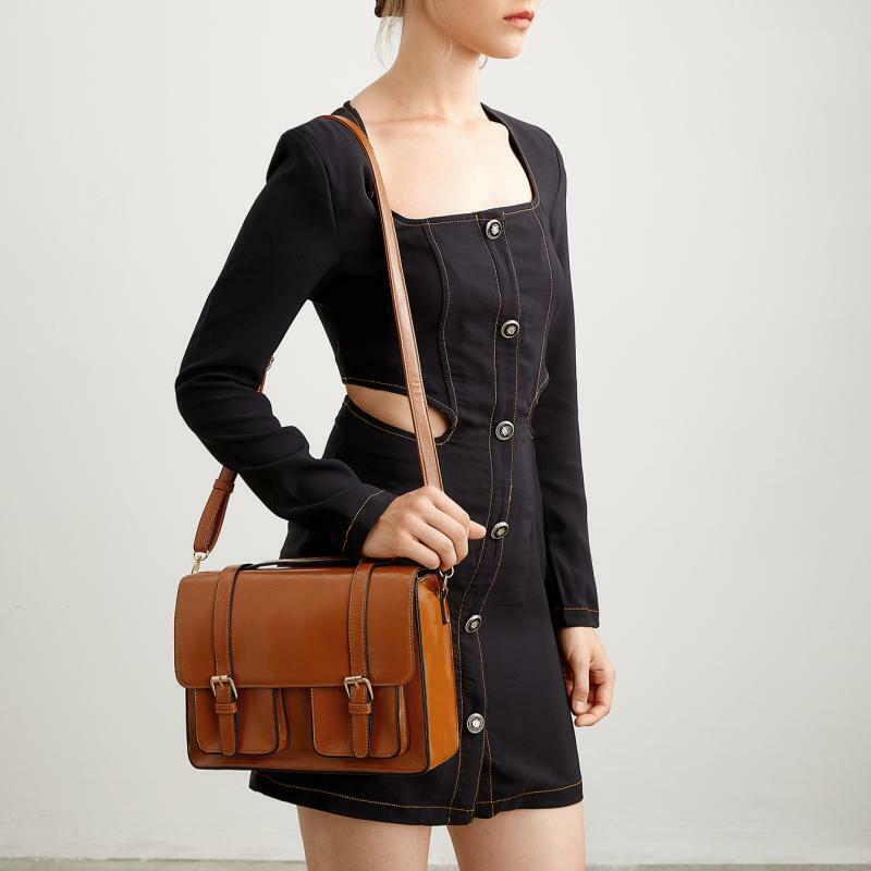 Women's Messenger Bag Casual Tote Lady Simple Large Capacity Shoulder Bag Girl Travel School Bookbag Vintage Handbag