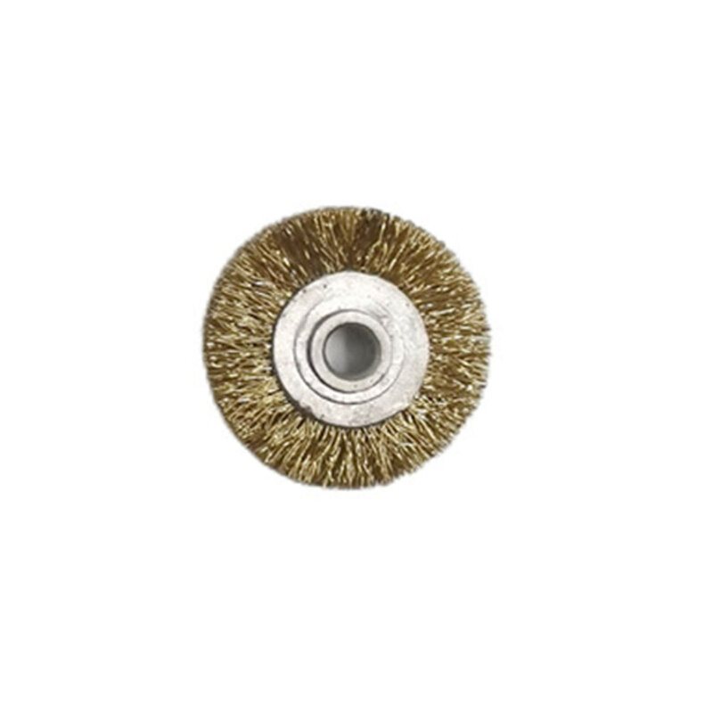 Cepillo de rueda de alambre de acero inoxidable prensado plano para amoladora angular, herramienta rotativa, cepillo de taladro, rueda de pulido