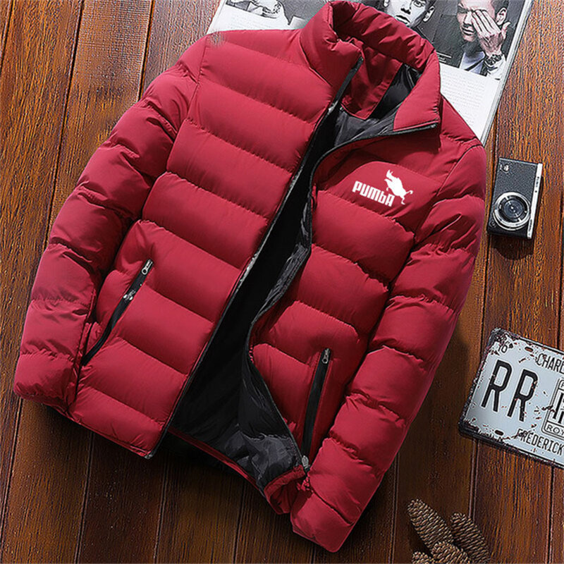 Men's New Autumn and Winter Casual Warmth Thickened Waterproof Coat Parka Men's New Autumn Windproof Hooded Parka Coat