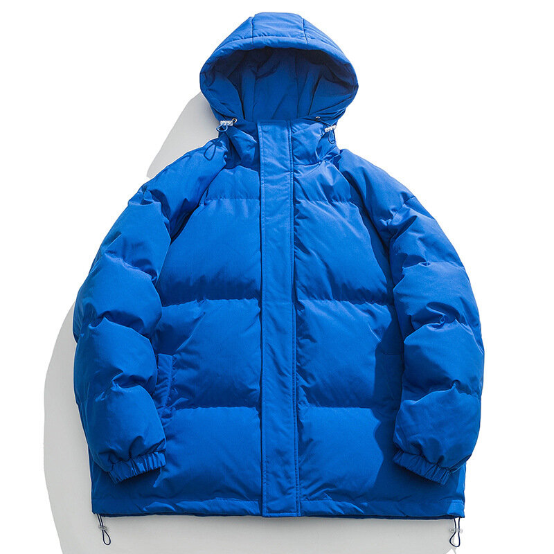 Мужская зимняя куртка с капюшоном, Повседневная Свободная теплая парка, Мужская однотонная утепленная однотонная зимняя куртка с капюшоном для мужчин, 2023