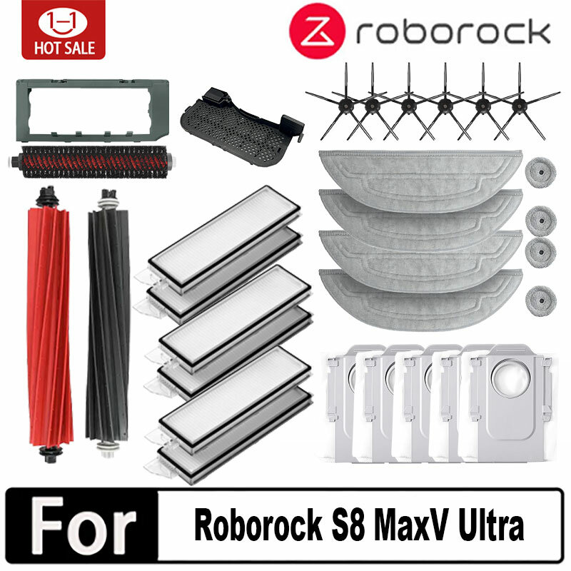 Roborock S8 Max V Ultra G20s robot Vacuum Cleaner Accessories mop Choth vacuum bags  Side Brush Filter Replaceable Spare Parts