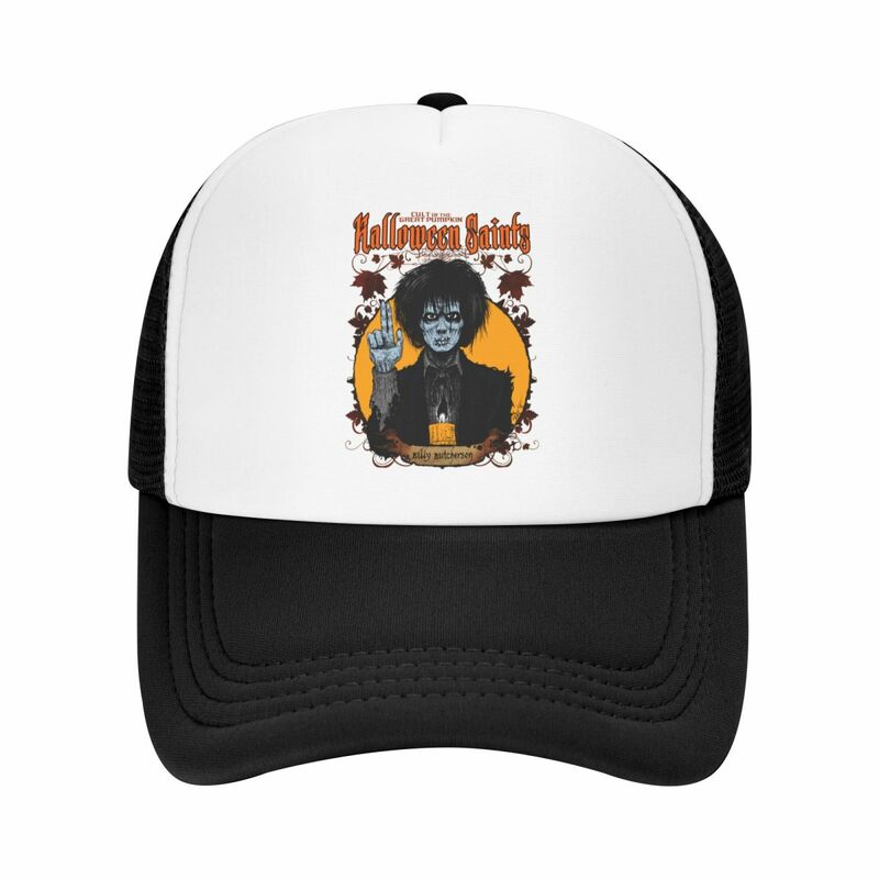 男性と女性のためのカスタムハロウィーンの野球帽、調節可能なhocus懐中時計映画、トラッカーハット、Saints、ビルブレッグソン
