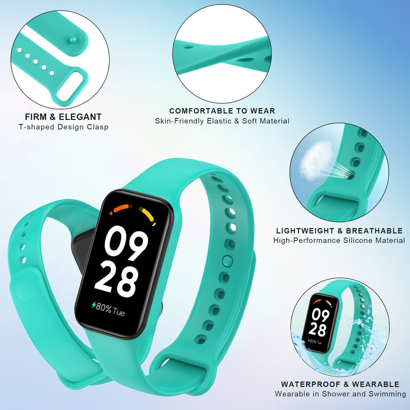 Tali jam tangan pintar, tali TPU lembut untuk Xiaomi Redmi Band 2 sabuk gelang olahraga pengganti untuk Xiaomi Redmi Band 2 gelang Correa
