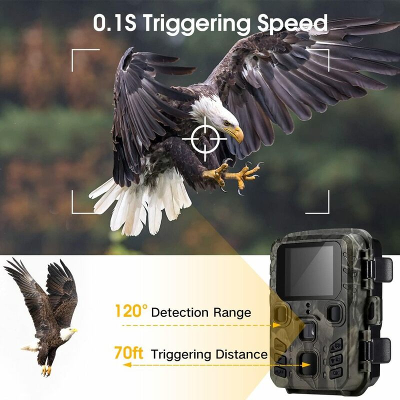 Outdoor-Wild kamera 24mp Trail Kamera Infrarot Nachtsicht 0,3 s bewegungs aktivierte wasserdichte Falle Natur Wildlife Scouting