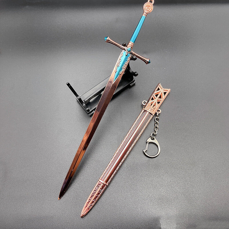 Espada de Metal do País Perdido, Mikaela Kalia Knight, Espada do Exército Monarca, Anel Falcão, Abridor de Letra, 22cm
