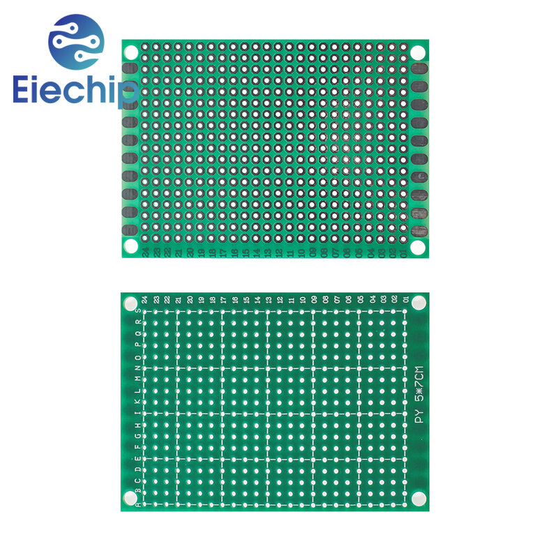 لوحة PCB نموذج أولي أحادي الجانب أخضر ، لوحات دوائر ذاتية الصنع ، لوحة عالمية PCB ، مجموعة إلكترونية ، 5 × 7 ، 10