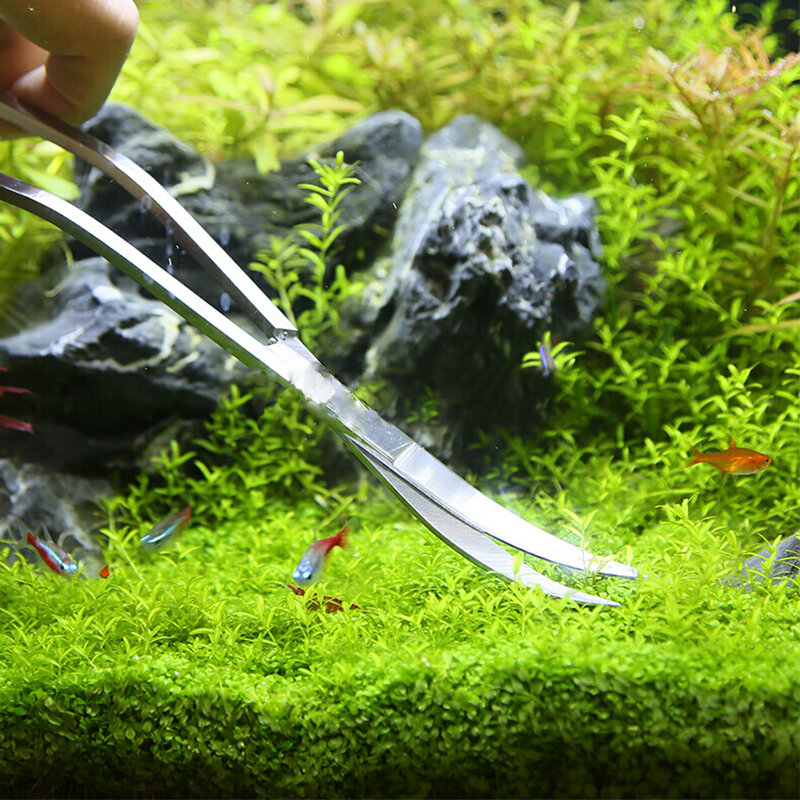 Zestaw narzędzi do akwarium pincety nożycowe rośliny nożyczki do fal trawa narzędzia do czyszczenia ze stali nierdzewnej łopaty do akwarium akcesoria do akwarium