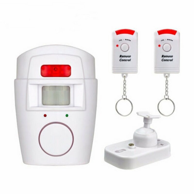 Mini alarme solitaire à distance sans fil, détecteur de mouvement infrarouge IR, sirène puissante SpringdB pour la sécurité à domicile, antivol