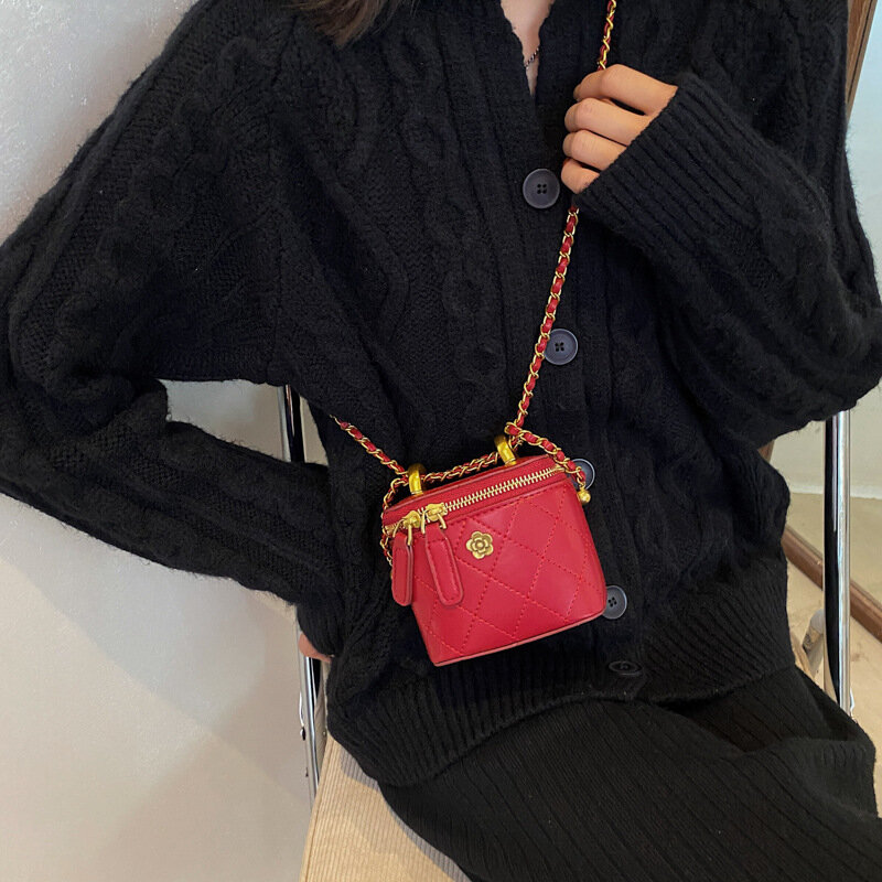 Mini Modedesigner Pu Leder Damen handtaschen Kette lässig Damen Tasche weibliche schwarze Eimer Frauen Schulter Umhängetasche
