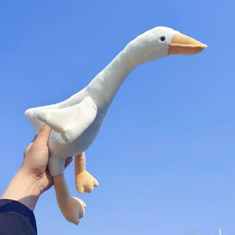 38/45/60cm Kawaii Goose Plush Toy Soft White Duck Animal Stuffed Toy Doll Long Neck Goose Plushies Home Decor Gifts For CHildren