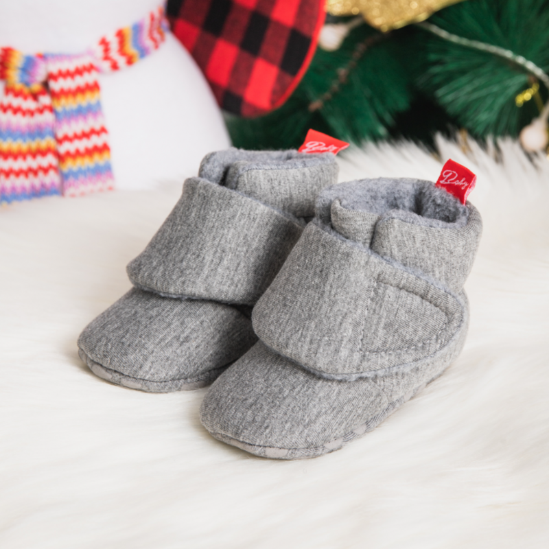 Обувь для новорожденных девочек и мальчиков KIDSUN, теплые носки, пинетки для малышей, хлопковые мягкие Нескользящие тапочки, зимняя обувь для детской кроватки