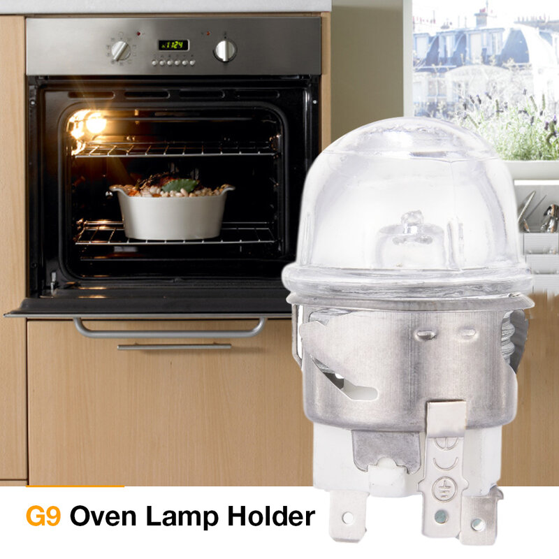 40w Oven Lamp Holder Refrigerator G9 Halogen Bulbs Light Base Heat Resistant Microwave Lamp Adapter 110-220v