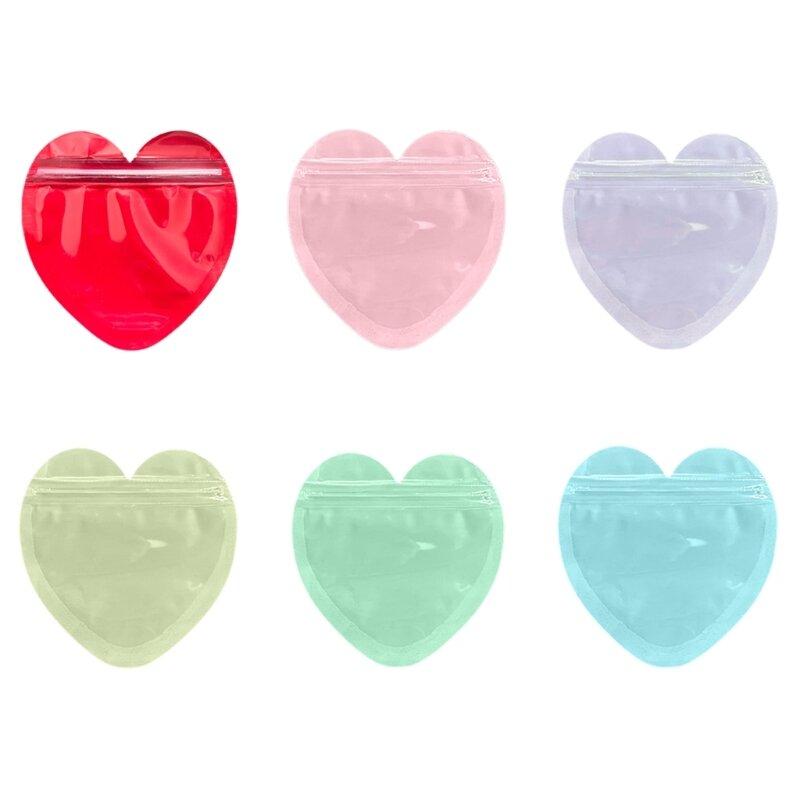 Muti-functional Heart shaped Storage Bags Practical Self sealing Heart shaped Bagsfor Preserving and Presenting Jewelry
