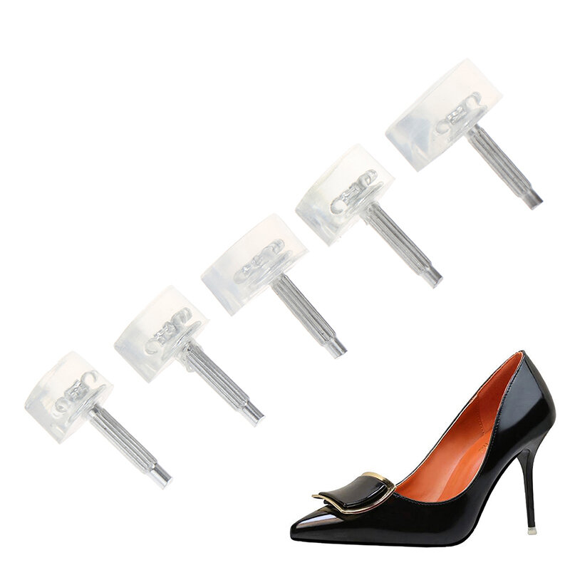 5 pasang sepatu hak tinggi wanita ujung perbaikan pin penyumbat tumit melindungi Dowel pengganti