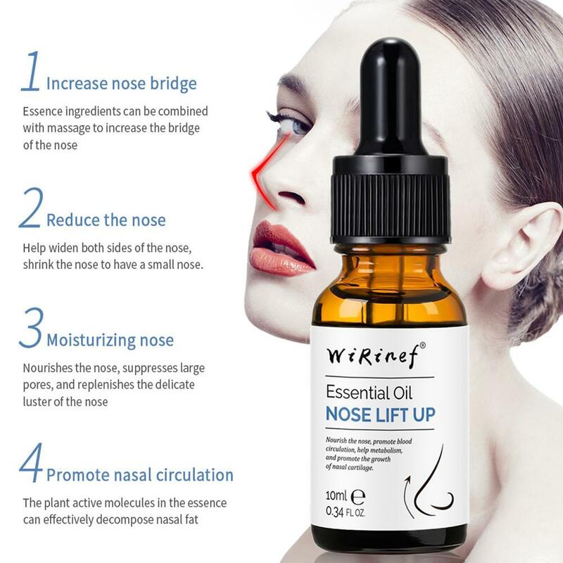 Nos unoszący się podwyższony olejek eteryczny do nosa podwyższona pielęgnacja nosa czysta nosowa mniejsza naturalna przebudowa plastyka nosa cienka T3E7
