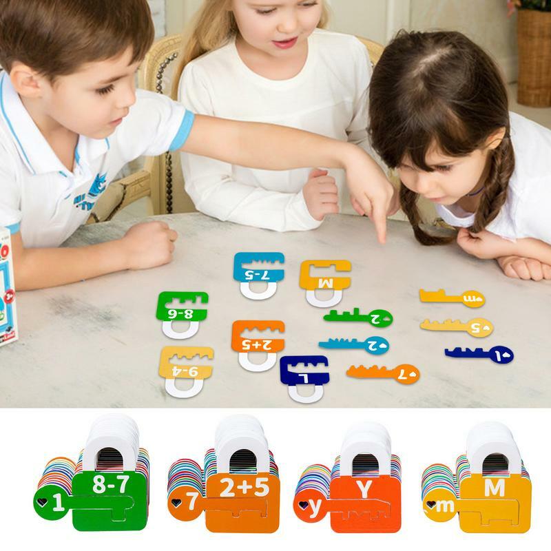Counting Matching Toys Funny Lock Shape Pairing Wood Counting Toys Educational Preschool STEM Toys Color Cognition Montessori