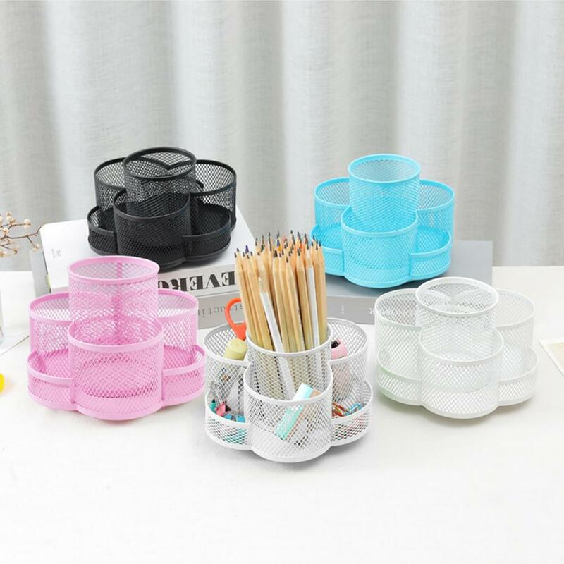 Rotating Pen Holder  Practical Rotating Makeup Brush Organizer  Lightweight Stationery Box