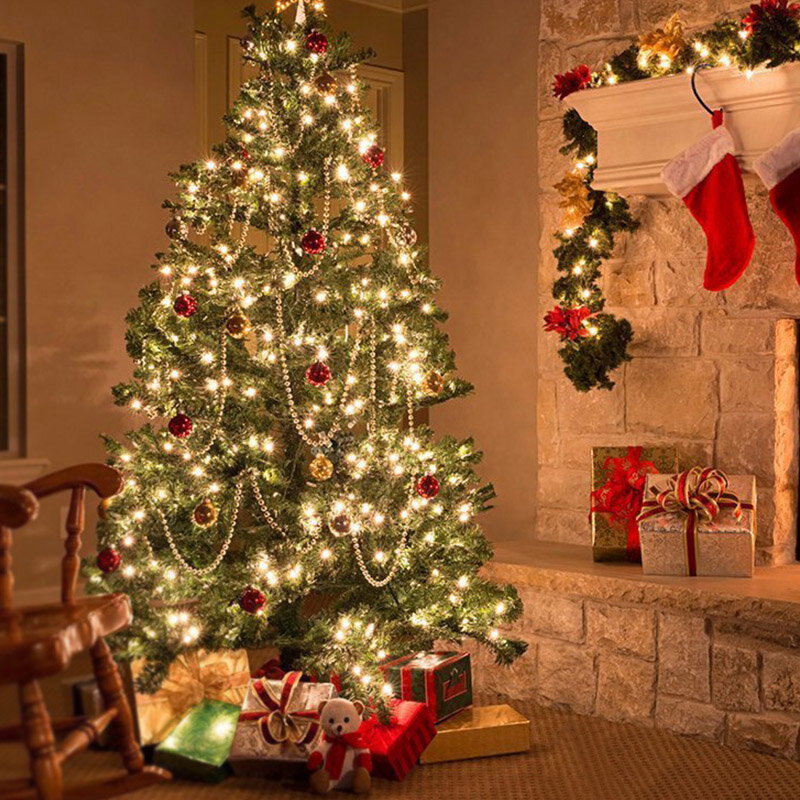 Рождественская светодиодная гирлянда 0,5-5 м, водостойкая сказочная гирлянда из медной проволоки «сделай сам» для рождественского венка, Свадебный декор