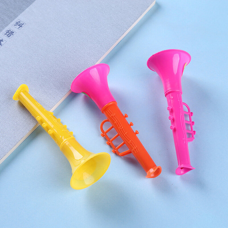 5Pcs bambini compleanno Baby Shower Party Gift Toys Colorful Mini Blowing tromba strumenti musicali premi per feste di carnevale di natale