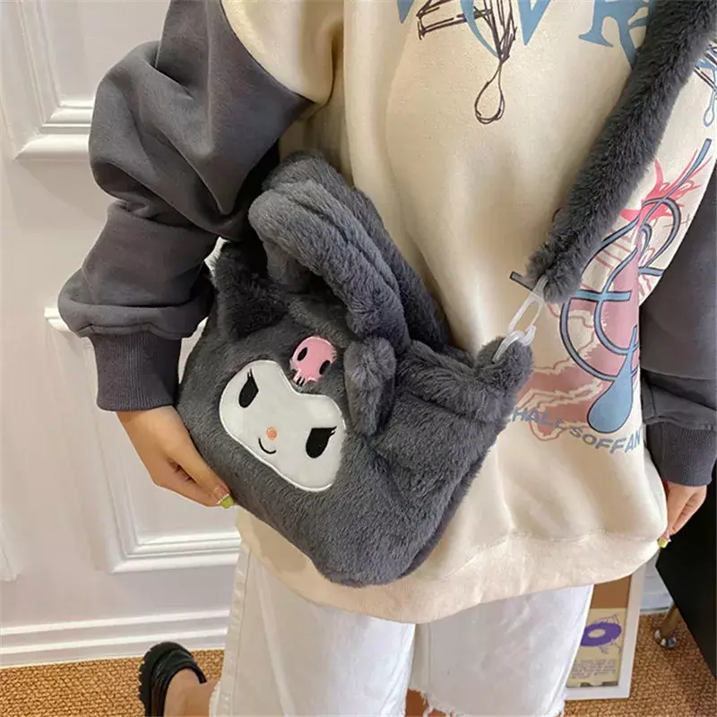 2024 Sanrio Shoulder Bag Kuromi Handbag My Melody Crossbody Hello Kitty Plush Backpack Makeup Pouch Women For Gift Tote Bag