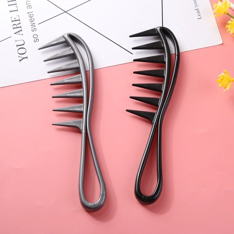 Wide Tooth Plastic Comb Curly Hair Salon Hairdressing Comb Massage for Hair Styling Tool for Curl Hair