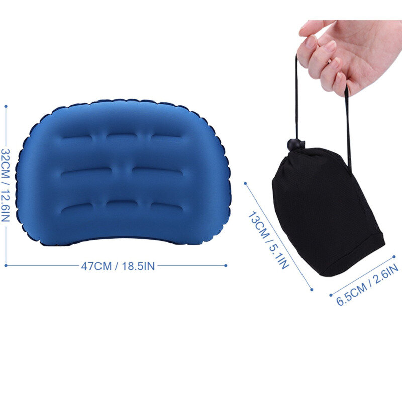 Ultralight Inflatable Pillow For Camping Hiking Travel Pillows Backpacking Airplane Lumbar Support Blow Up Cushion Comfortable