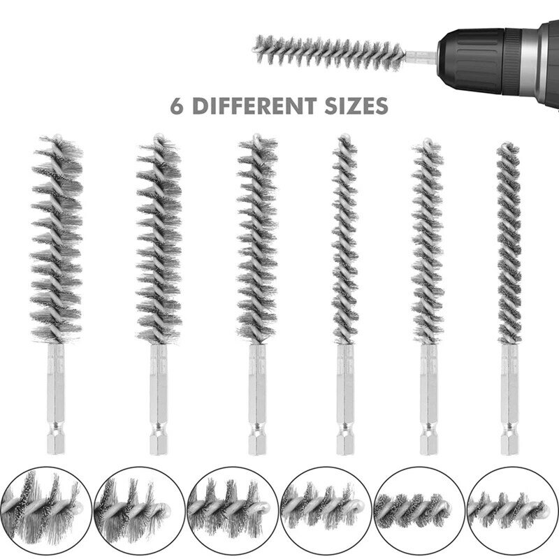 18 Pcs Wire Brushes For Drill,Stainless Steel Small Wire Brush In Different Sizes,For Cleaning,Cleaning Wire Brush Set