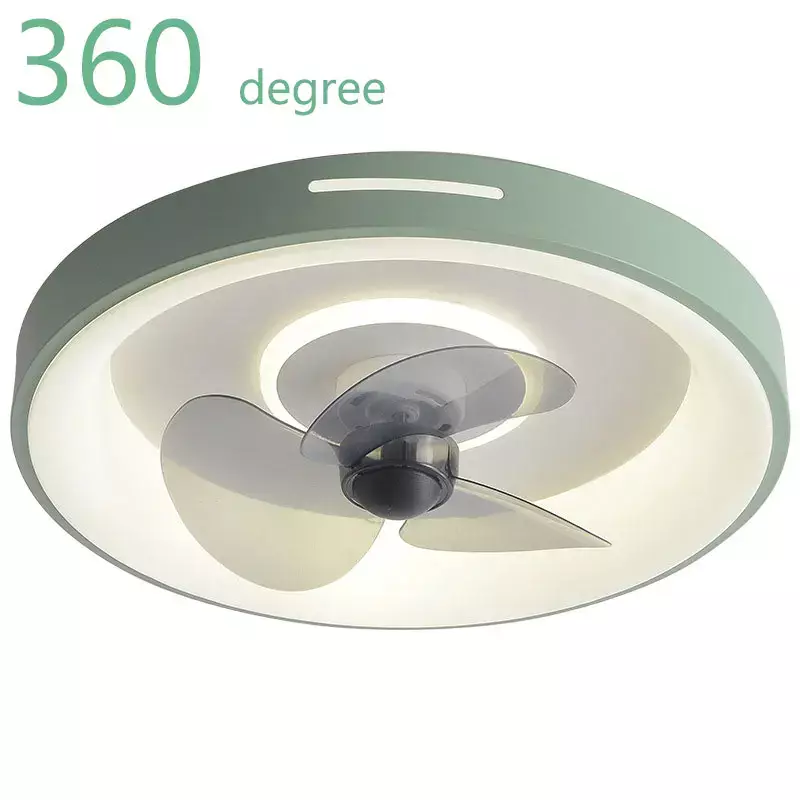 Ceiling fan with led light remote shaking head fan variable frequency simple modern bedroom lamp electric fan lamp