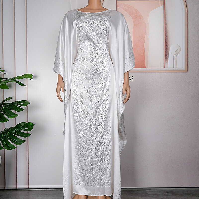 Vestido cetim de diamante africano feminino, robe de manga de taco, cinto ajustável, plus size, 487 #