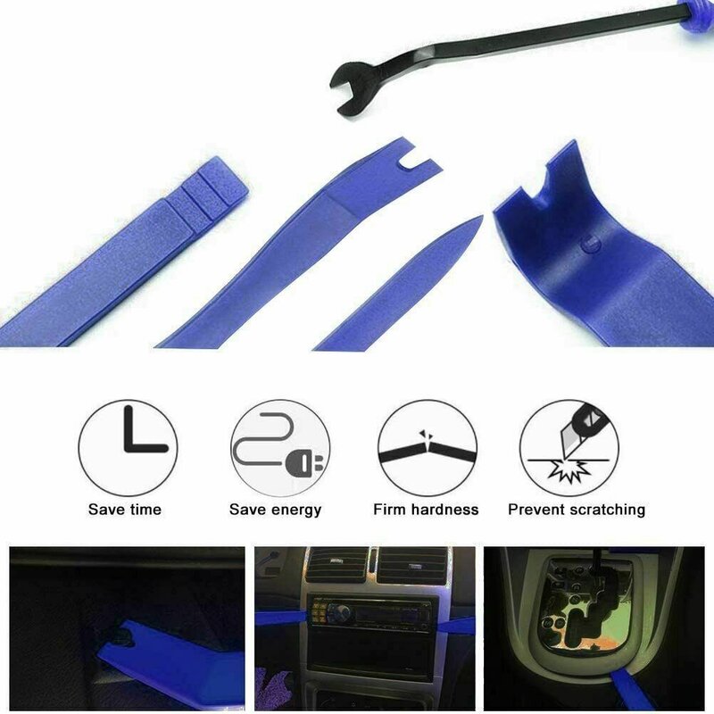 5/4pcs Auto Door Clip Panel Trim Removal Tools Kits Navigation Blades Disassembly Car Interior Seesaw Conversion Hand Tool