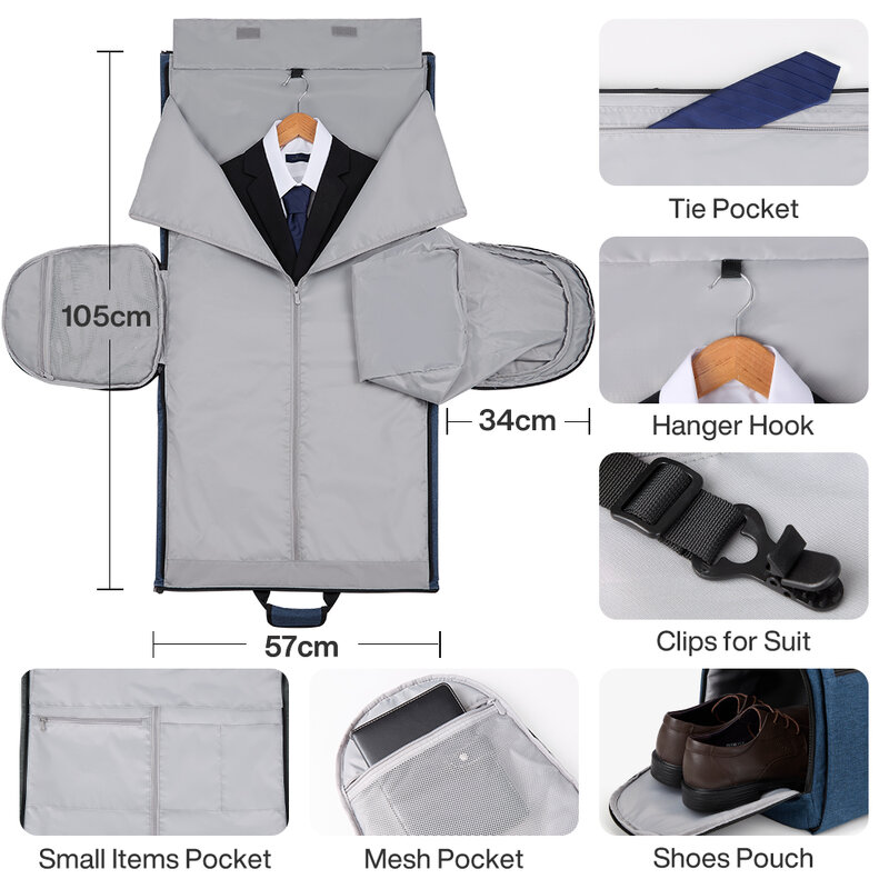 Многофункциональная трансформируемая спортивная сумка Mixi для одежды, сумка для хранения костюмов с сумкой для обуви, вместительный багаж для путешествий