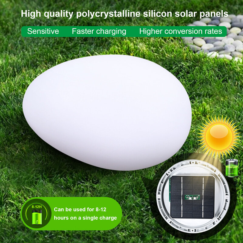 Luces LED solares para exteriores, globo de jardín, impermeable, decolorable, Ambiental