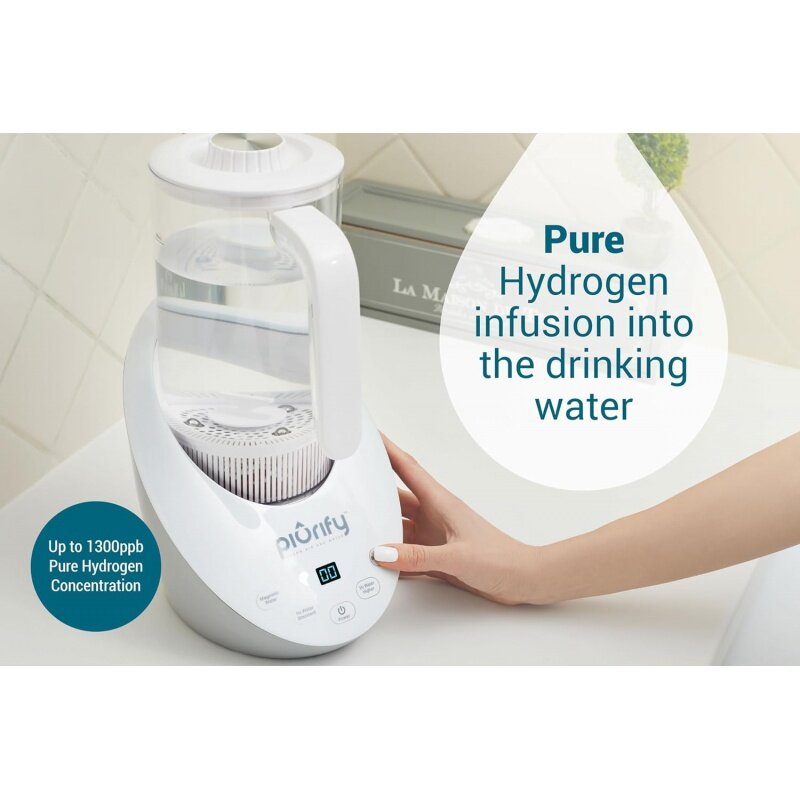 Jarra de agua de hidrógeno rico en hidrógeno, generador de agua, jarra de electrólisis sin BPA con tecnología concentradora SPE y PEM. Balan