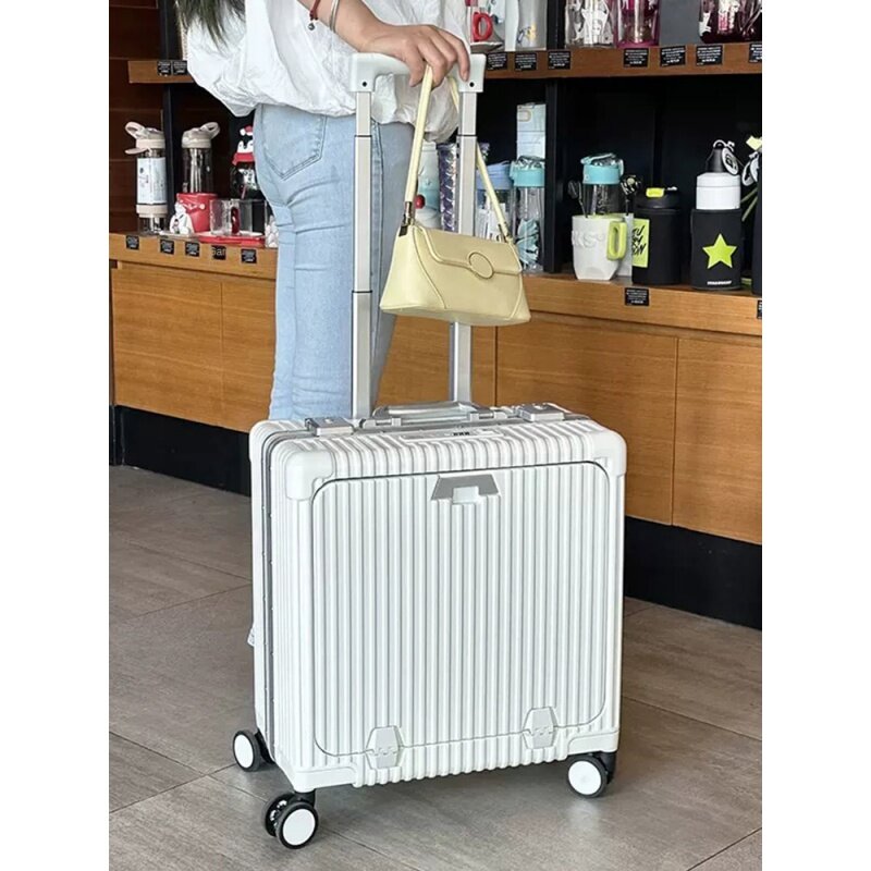 18-дюймовая сумка для багажа, многофункциональная багажная Передняя крепежная алюминиевая рамка для багажа с паролем, троллейка для багажа