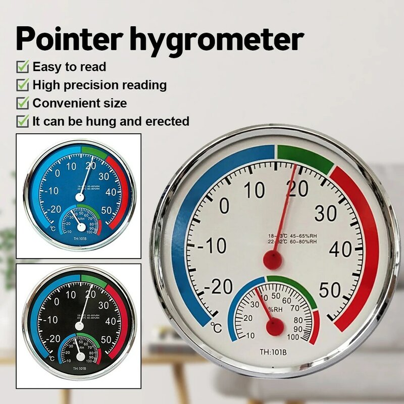 Mini Inoor Hook Thermometer Hygrometer Pointer Digital Temperature Humidity Tester Meter Waterproof Electronic Weather Station