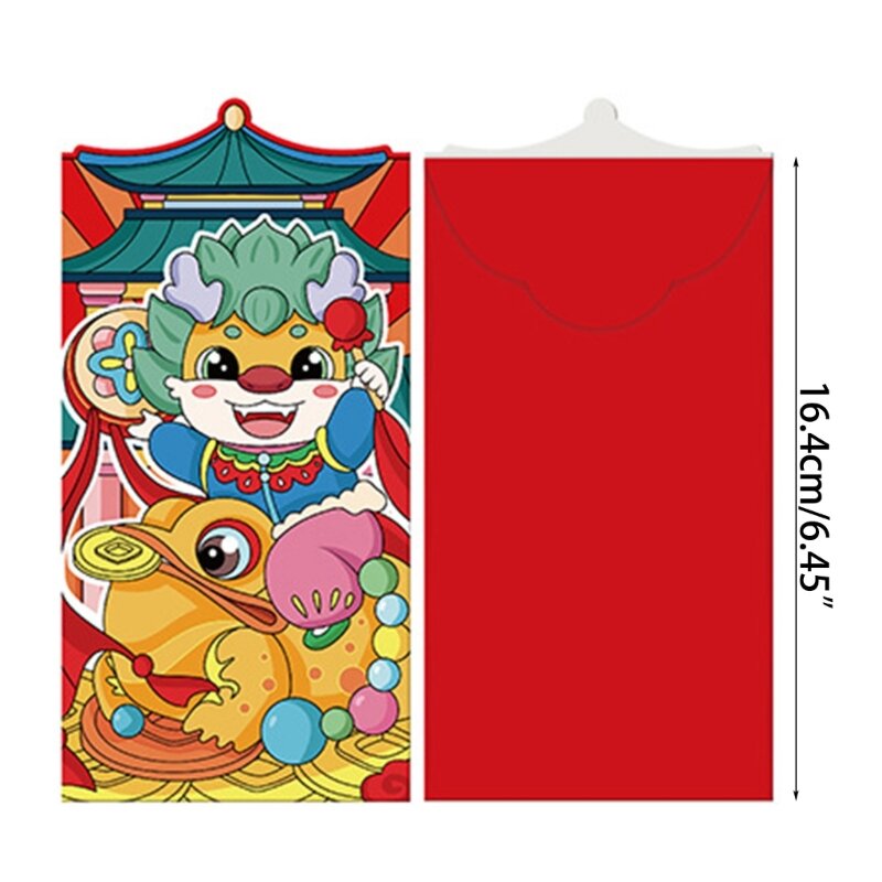 Stylowe czerwone koperty Pakiet pieniędzy 2024 Chiński Nowy Rok Czerwone koperty na uroczyste