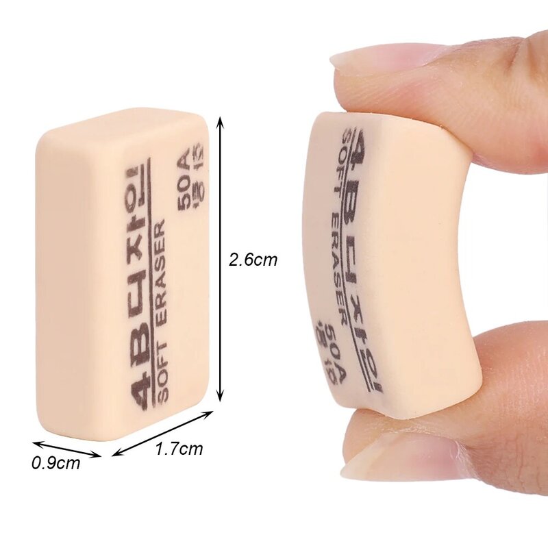 1-10PCS 4B Pencils Eraser Student Office School Stationery Writing Art Drawing Rubber Wrong Questions Correction Eraser