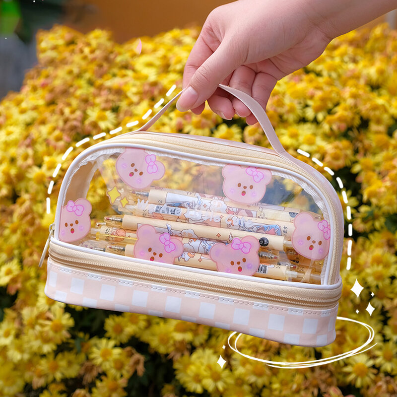 女の子用ペンシルケース,学用品バッグ,かわいい鉛筆ケース