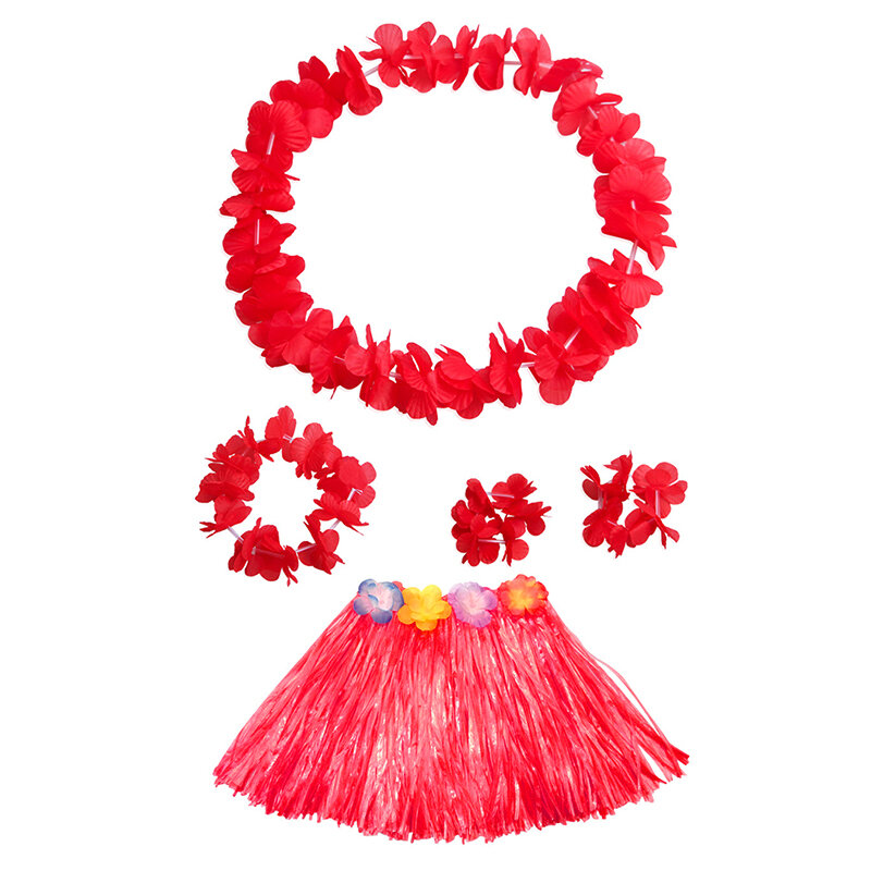 Costume Grass Skirt Plastic Decoration Holiday Playing Flower Wristband Garland Fancy Suit Kids Lei New Funny Useful