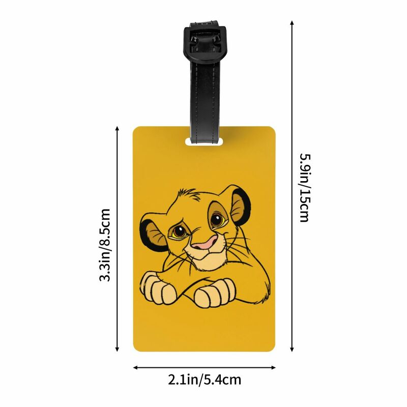 Бирка для багажа с именной картой из мультфильма «Король Лев» Симба