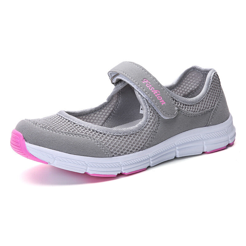 Sommer atmungsaktive Damen Casual Sportschuhe für gesunde Walking Mary Jane Schuhe Mesh Mode Mutter Geschenk leichte flache Schuhe