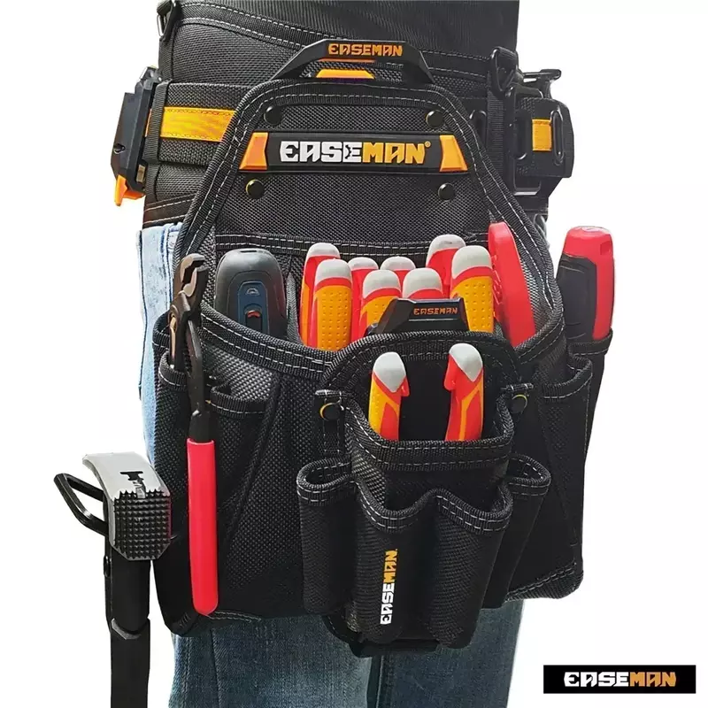Heavy Duty ferramenta cintura saco com Quick-Hook cinto, ferramentas bolsa, organizador de alta qualidade, Hardware para eletricista, carpinteiros, homem presentes