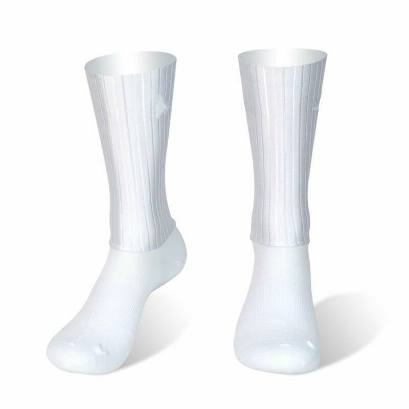 Aero Whiteline-Calcetines antideslizantes de silicona para hombre, medias deportivas para bicicleta, correr, Ciclismo, Verano