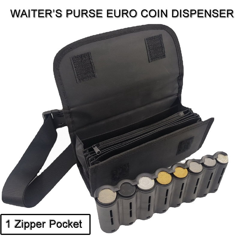 Кошелек для водителя официанта, поясной бумажник с 8 отделениями для монет в Европейском стиле, держатель для монет, забавная сумка для сбора, чеков для наличных