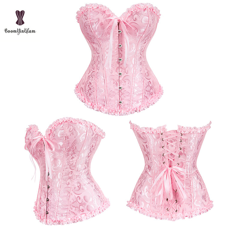 Costumi Shapewear per il corpo Lingerie Sexy donna corsetto pieghettato corsetti e bustini tagliati in pizzo taglia XS-6XL 810 #