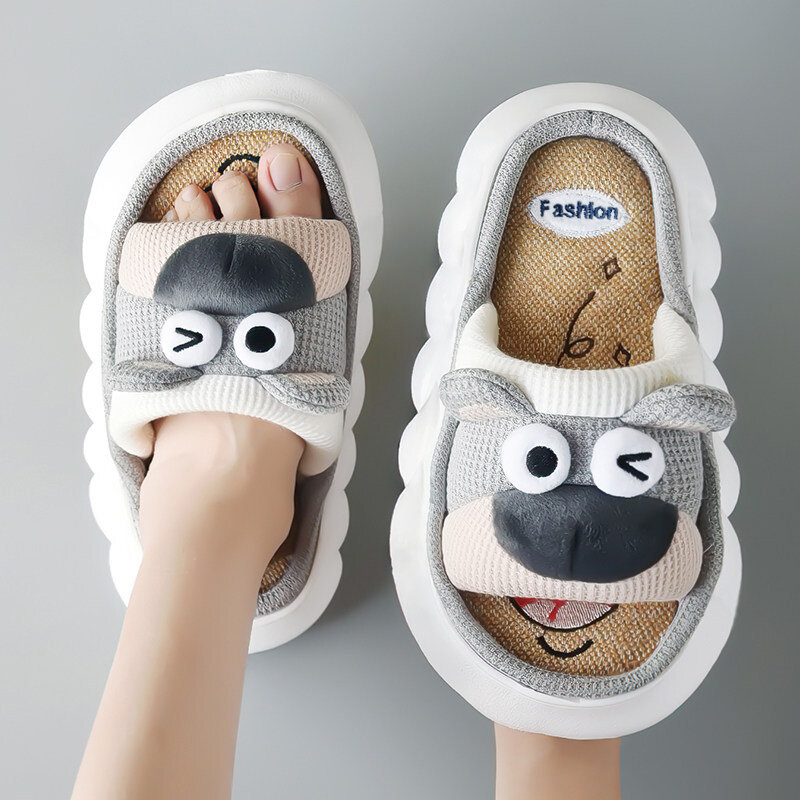 Pantofole animali scarpe con plateau da donna Cute Cartoon suola spessa pantofole da casa pantofole da orso pantofole da squalo pantofole per bambini da casa